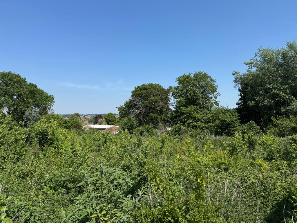 Lot: 28 - APPROXIMATELY THREE QUARTERS OF AN ACRE OF FREEHOLD LAND WITH POTENTIAL - A Photograph Showing the Site Towards the School to the Rear